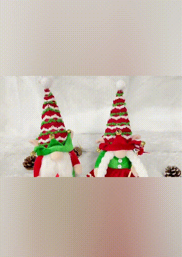 Christmas Decoration Christmas Gnomies Faceless Doll Ornament in Green,Red. Size: One Size