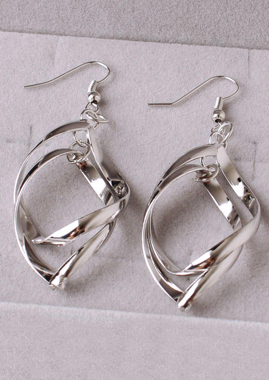 

Earrings Irregular Geometric Alloy Earrings in Silver. Size