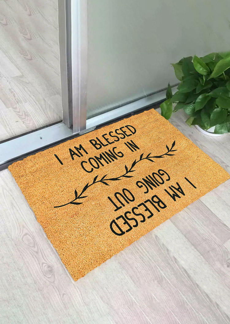 

I Am Blessed Come In Non-Slip Carpet in Brown. Size