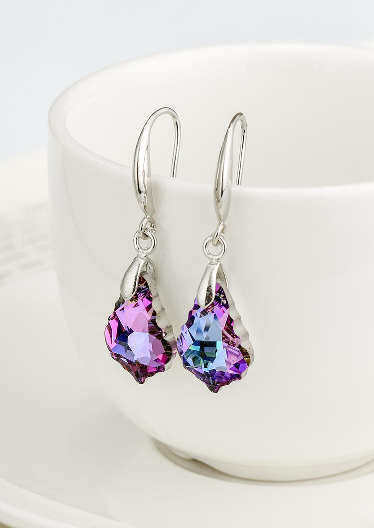 

Earrings Iridescent Cubic Teardrop Earrings in Green,Multicolor. Size