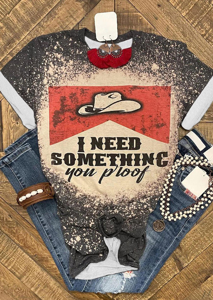 

T-shirts Tees I Need Something You Proof Bleached T-Shirt Tee in Multicolor. Size