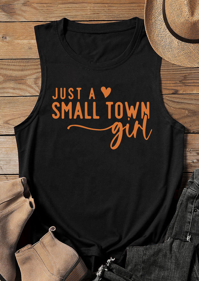 

Tank Tops Just A Small Town Girl Tank Top in Black. Size