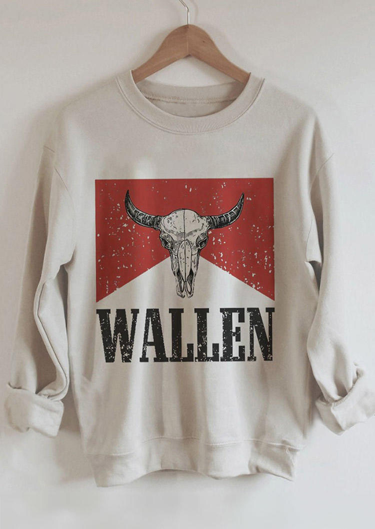 

Sweatshirts Steer Skull Drink Pullover Sweatshirt - Light Grey in Gray. Size: L,,XL