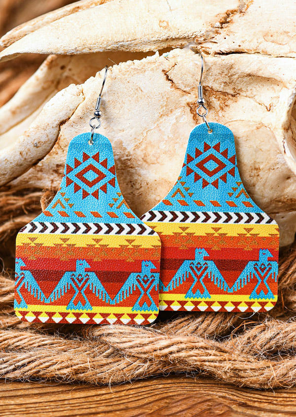 

Earrings Aztec Geometric Thunderbird Earrings in Multicolor. Size