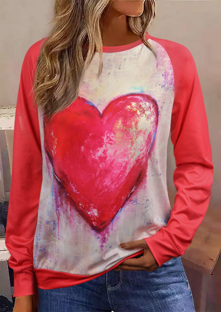

Sweatshirts Valentine Painting Heart Sweatshirt in Multicolor. Size