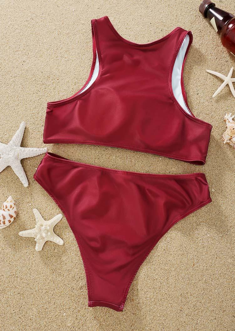 

Bikini Sets The Whiskey Made Me Do It Bikini Set - Burgundy in Red. Size