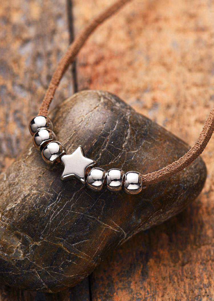 

Necklaces Beading PU Leather Choker Necklace in Multicolor. Size