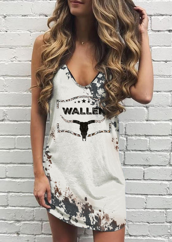 

Mini Dresses Steer Skull Tie Dye Star Mini Dress in Multicolor. Size: L,M