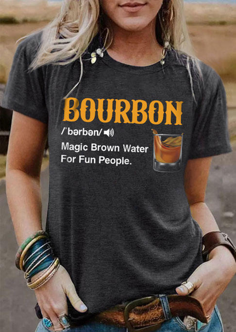 Magic Brown Water For Fun People T-Shirt Tee - Dark Grey