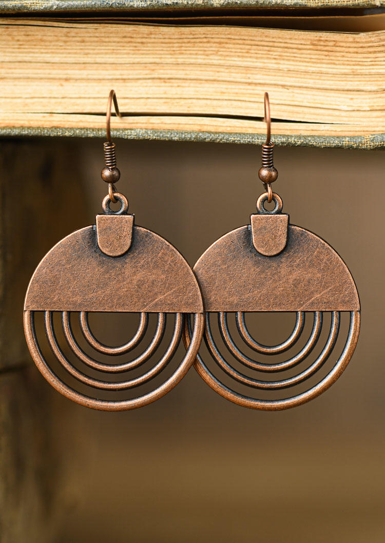 

Earrings Vintage Hollow Out Hook Earrings in Brown. Size