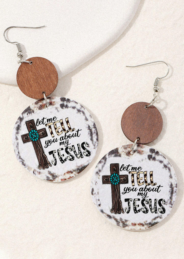 

Earrings Let Me Tell You About My Jesus Cross Turquoise Earrings in Multicolor. Size