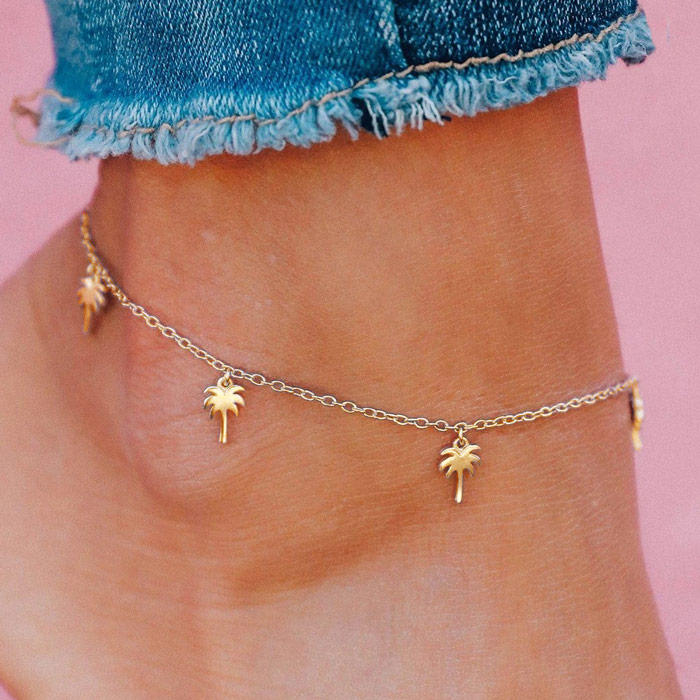 Coconut Tree Hollow Out Anklet