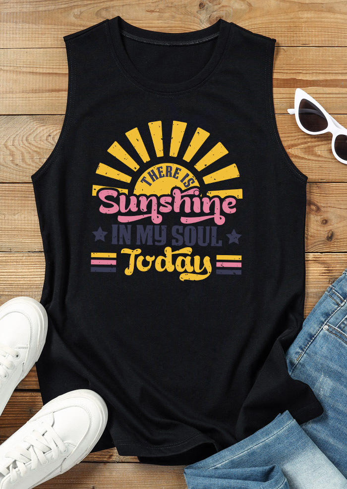 

Tank Tops There Is Sunshine In My Soul Today Tank Top in Black. Size: ,XL