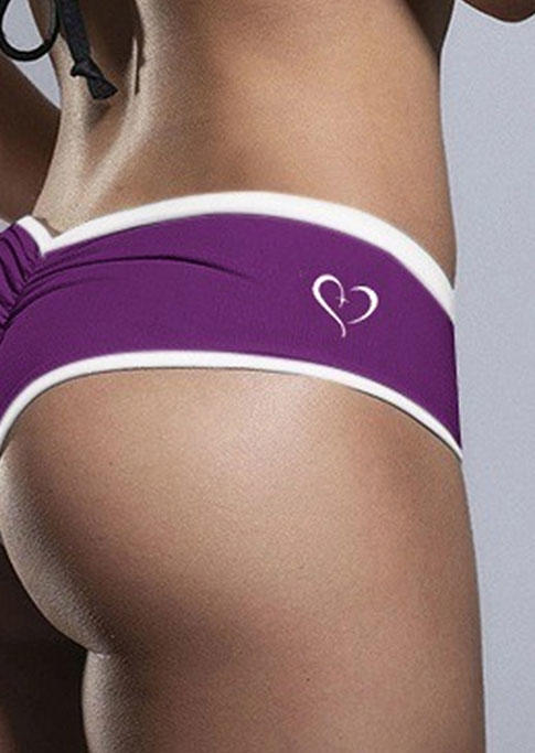 

Panties Ruched Push Up Casual Panties in Purple. Size