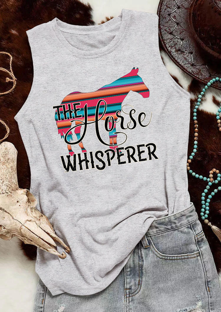 

Tank Tops The Horse Whisperer Serape Striped Tank Top - Light Grey in Gray. Size