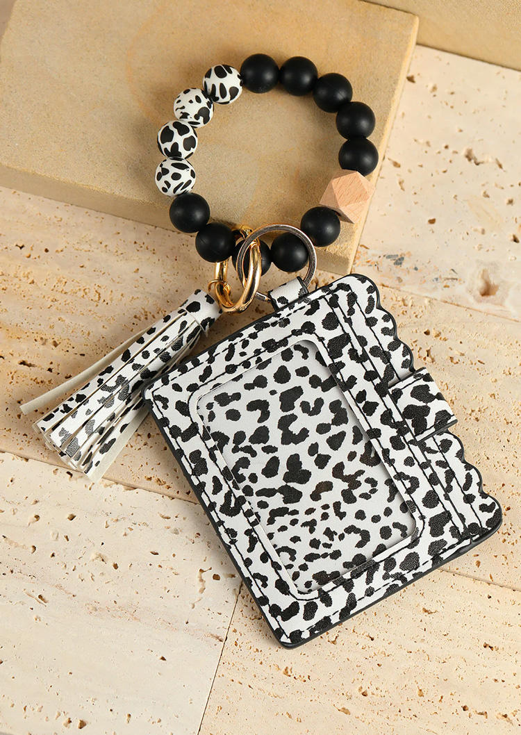 

Keychains Cow Beading Tassel Wallet Keychain in Multicolor. Size