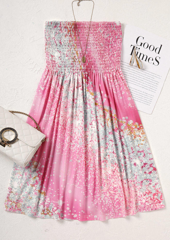

Mini Dresses Glitter Smocked Ruffled Mini Dress in Multicolor. Size: L