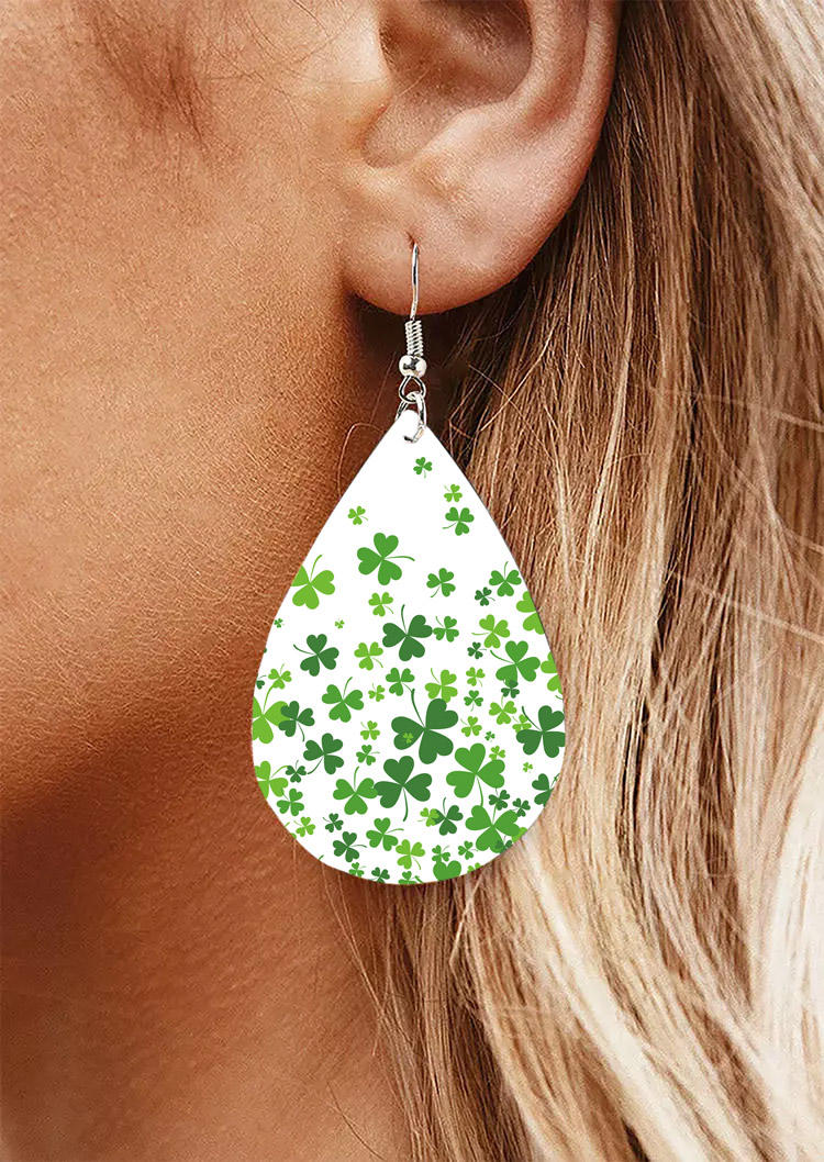

Earrings St. Patrick's Day Lucky Shamrock Earrings in Multicolor. Size