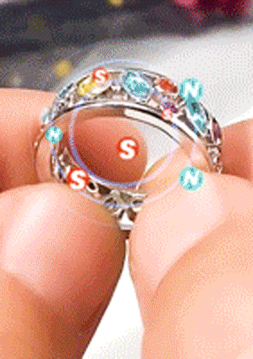 

Rings Colorful Gemstone Hollow Out Ring in Multicolor. Size
