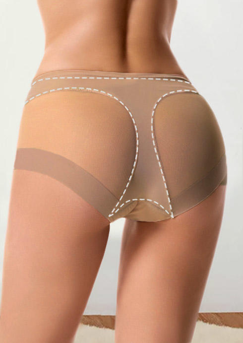 

Panties Lace Splicing Casual Panties in Apricot. Size