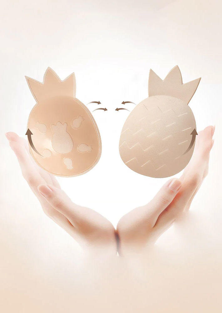 

Bras Pineapple Silica Gel Invisible Breast Lifting Adhesive Bra - Flesh in Apricot. Size