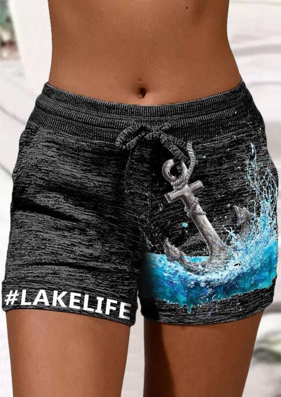 Lake Life Anchor Pocket Shorts - Black