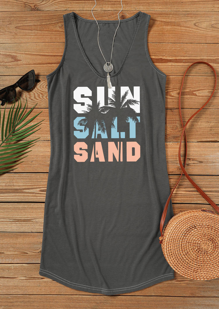 

Mini Dresses Sun Salt Sand Coconut Tree Mini Dress - Dark Grey in Gray. Size