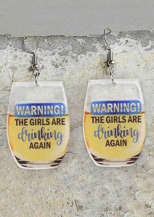 

Earrings Warning The Girls Are Drinking Again Earrings in Multicolor. Size