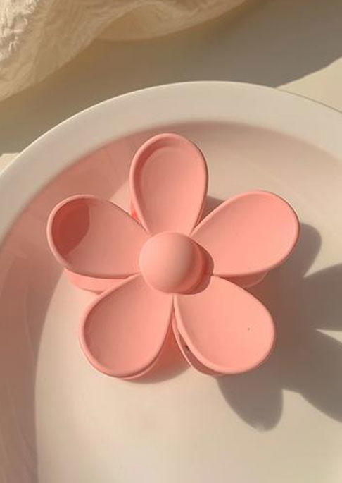 

Floral Non Slip Hair Claw Clip in Pink. Size