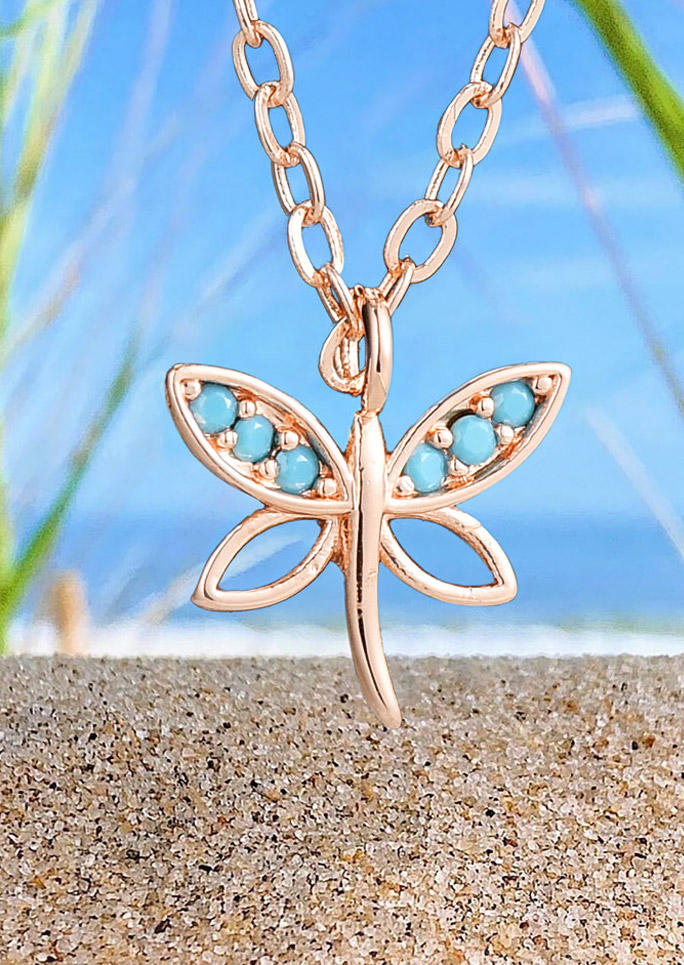 

Necklaces Simple Dragonfly Hollow Out Alloy Necklace in Gold,Silver. Size