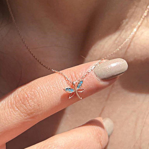 Simple Dragonfly Hollow Out Alloy Necklace