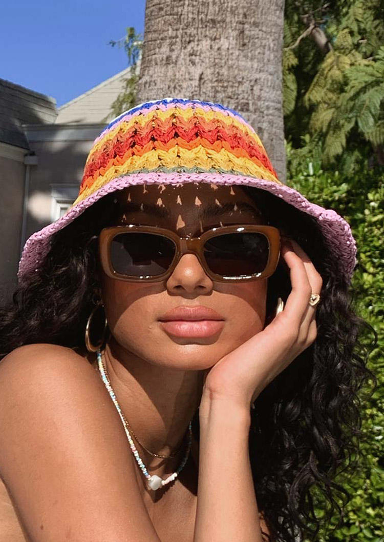 

Hats Rainbow Braided Papyrus Fisherman Hat in Multicolor. Size