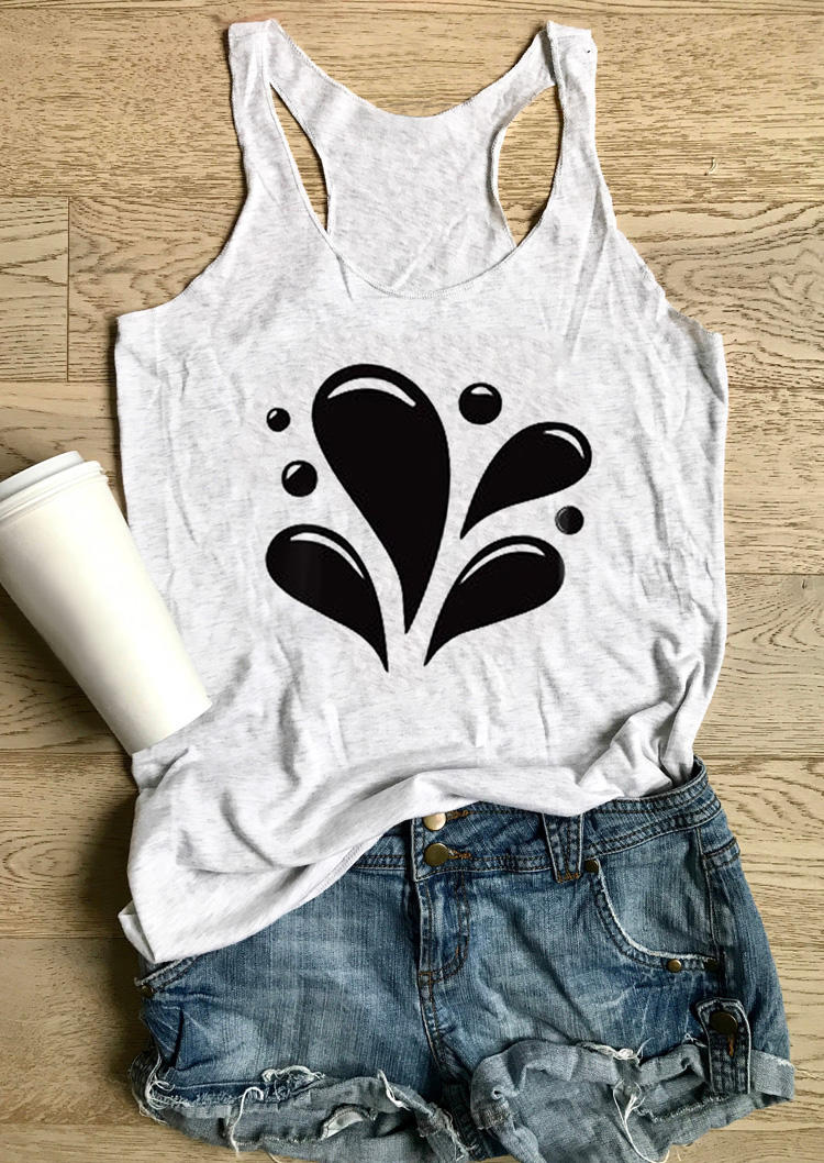 

Tank Tops Rain Water Drops Racerback Tank Top in Gray. Size: L,M,,XL