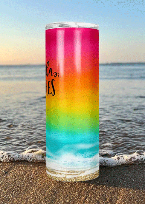 Beaches Coconut Tree Stainless Steel Travel Tumbler