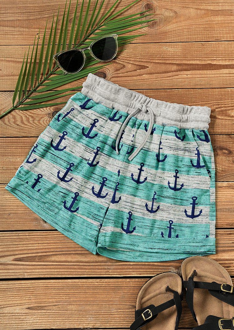 

Shorts Anchor Striped Drawstring Pocket Shorts in Multicolor. Size: ,XL