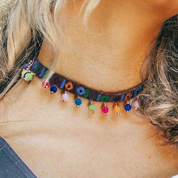 Bohemian Colorful Beading Choker Necklace
