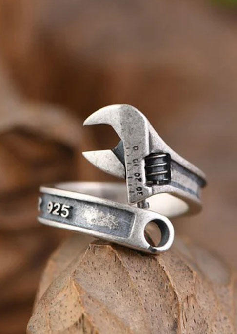 

Rings Wrench Open Alloy Ring in Silver. Size