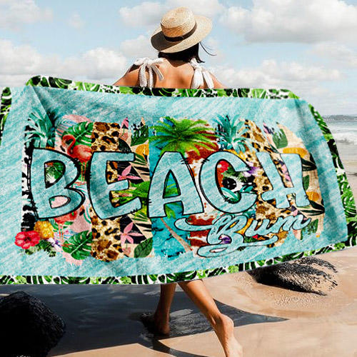Beach Bum Leopard Coconut Tree Blanket