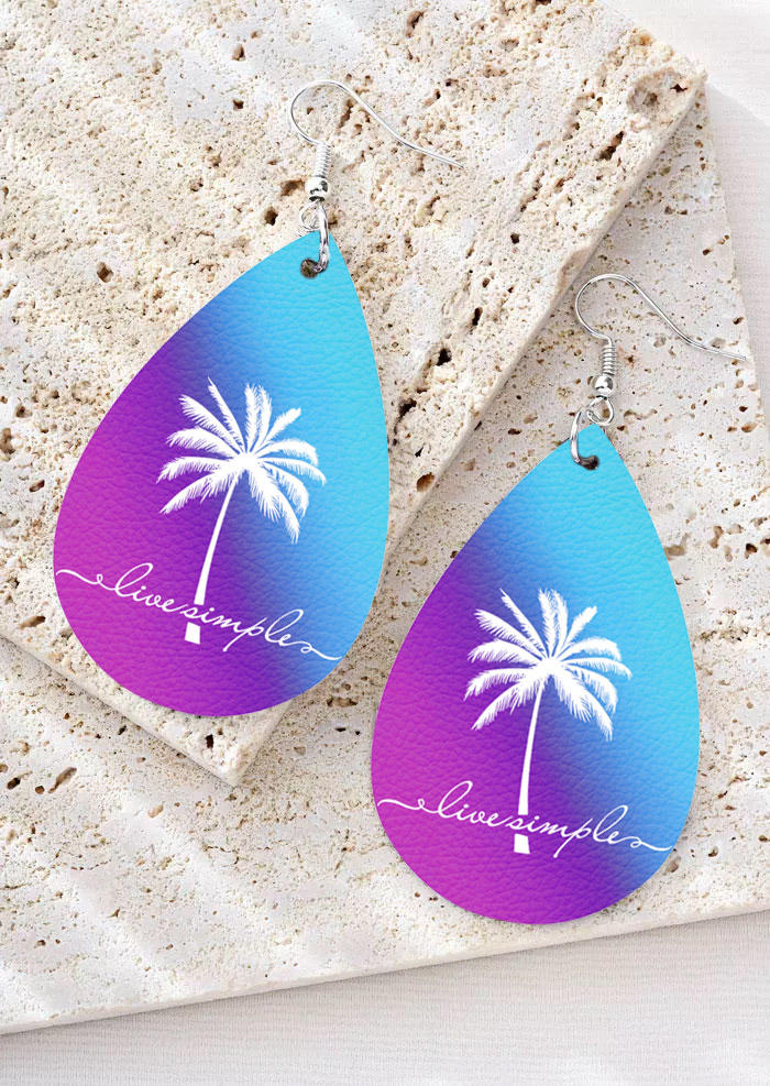 

Earrings Live Simple Coconut Tree Gradient Water Drop Earrings in Multicolor. Size