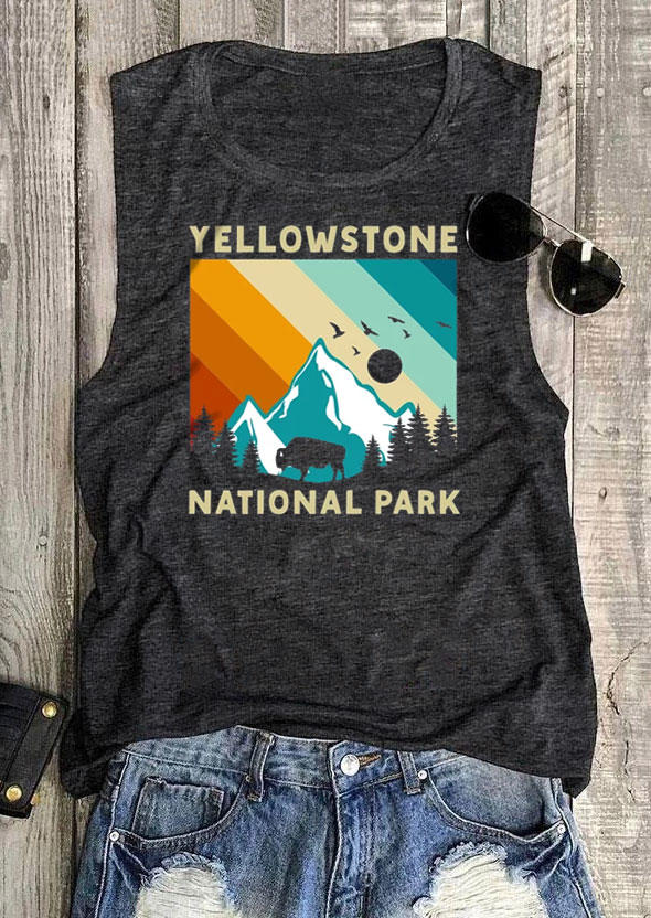 

Tank Tops National Park O-Neck Tank Top - Dark Grey in Gray. Size: L,M,,XL