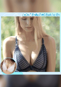 

Bras Lace Splicing Front Buckle Breast Lifting Bra in White. Size