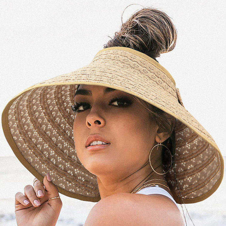 Lace Bowknot Hollow Out Sun Protection Foldable Hat