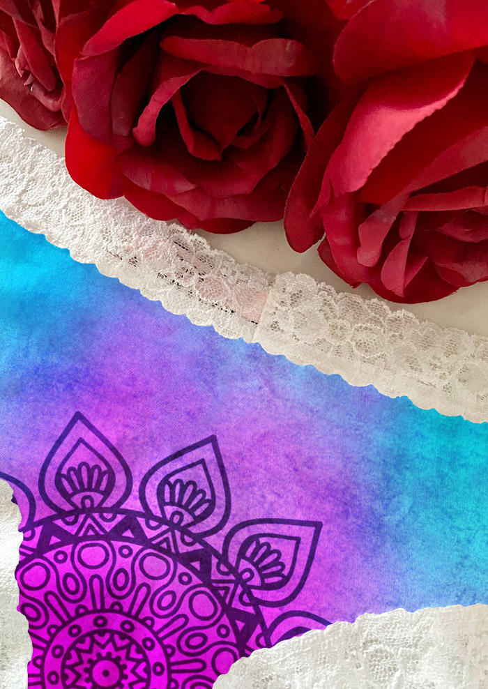 

Panties Mandala Gradient Lace Splicing Panties in Multicolor. Size: L,M,,XL