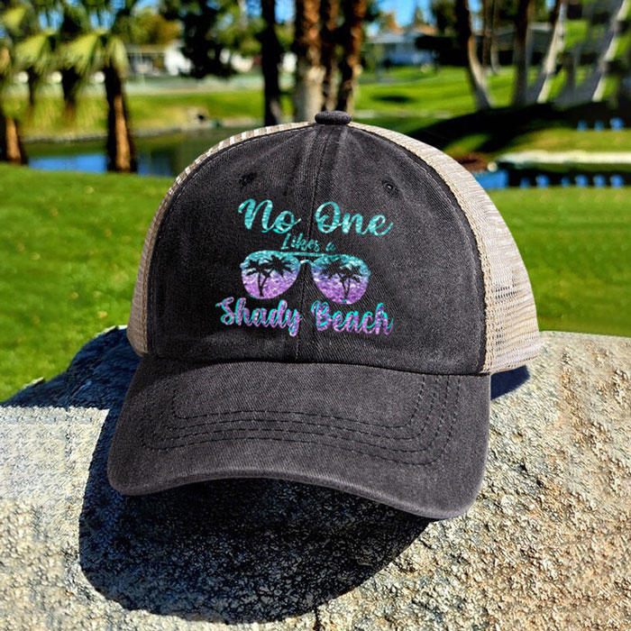 No One Likes A Shady Beach Coconut Tree Baseball Cap