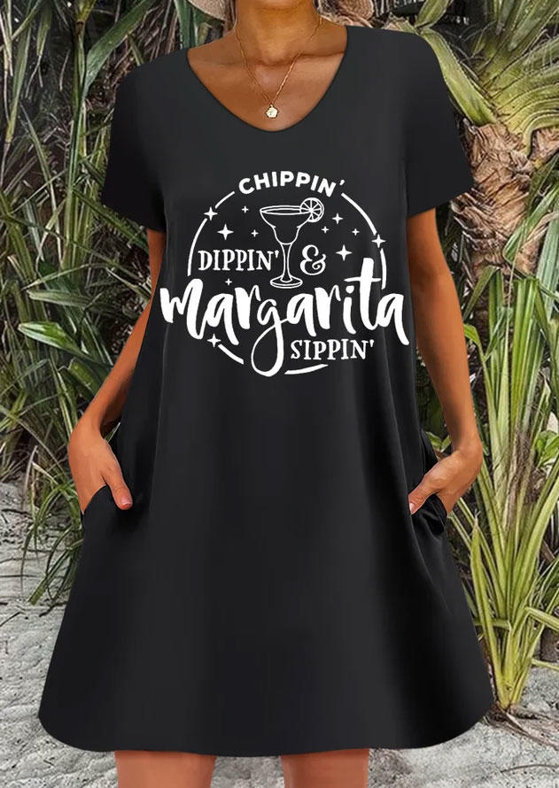 

Mini Dresses Funny Drinking Chippin Dippin Margarita Sippin Mini Dress in Black. Size: L,M,,XL