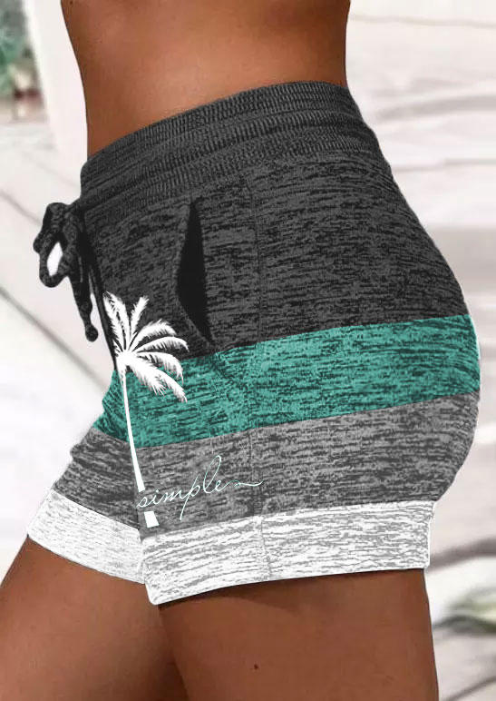 

Shorts Live Simple Coconut Tree Color Block Shorts in Multicolor. Size