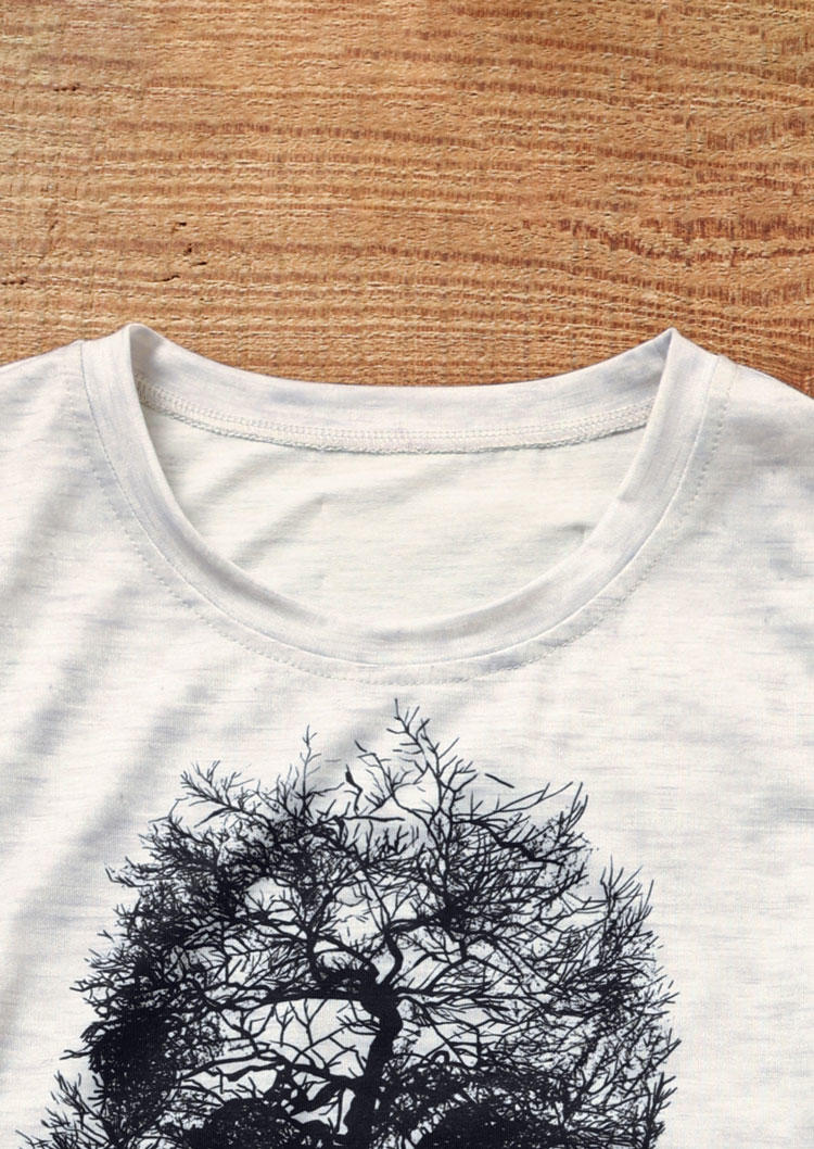 Abstract Tree Skull O-Neck Tank