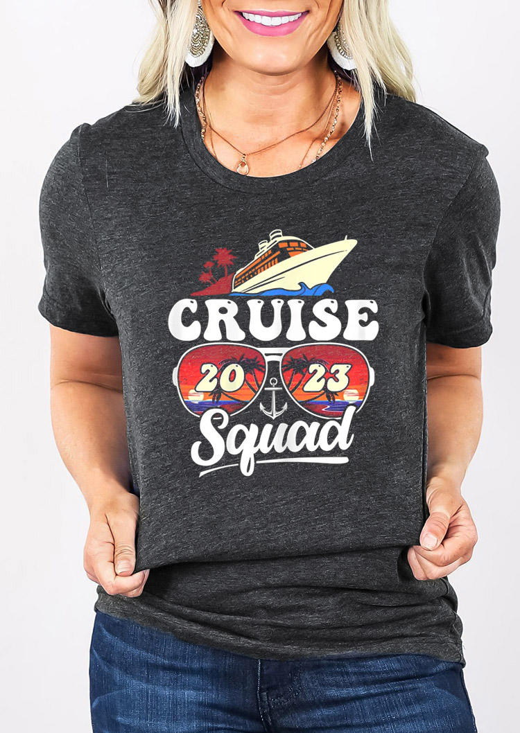 

T-shirts Tees Cruise Squad 2023 Glasses Anchor T-Shirt Tee - Dark Grey in Gray. Size: ,XL