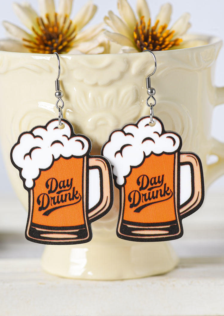 

Earrings Day Drunk Hook Earrings in Yellow. Size