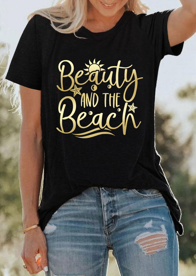 

T-shirts Tees Beauty And The Beach Starfish T-Shirt Tee in Black. Size